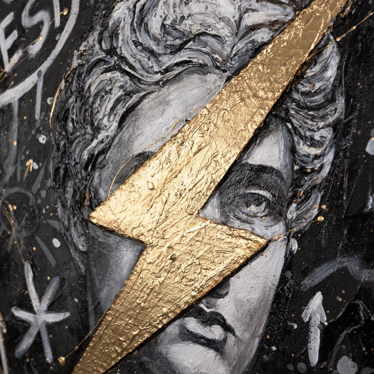 GEMÄLDE Kunst der Motivation Schattenfugenrahmen Gold 160x80 cm - Goldfarben, Holz (160/80cm) - YS-art gallery