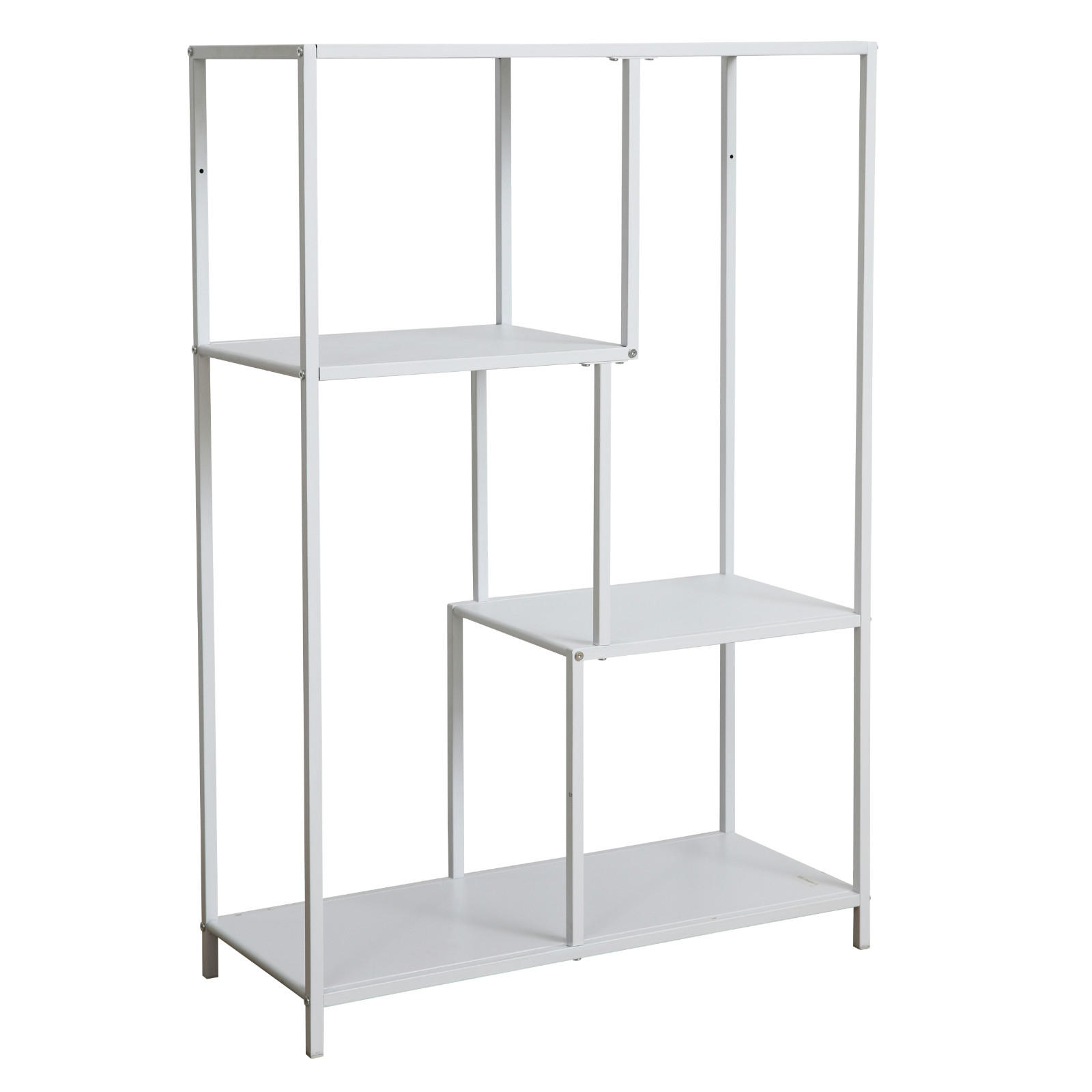METALLREGAL CARME Weiß - Weiß, Metall (77/114/33cm) - SVITA