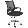 BÜROSTUHL Schwarz Solid - Silberfarben/Schwarz, Textil (60/88/60cm) - Beliani