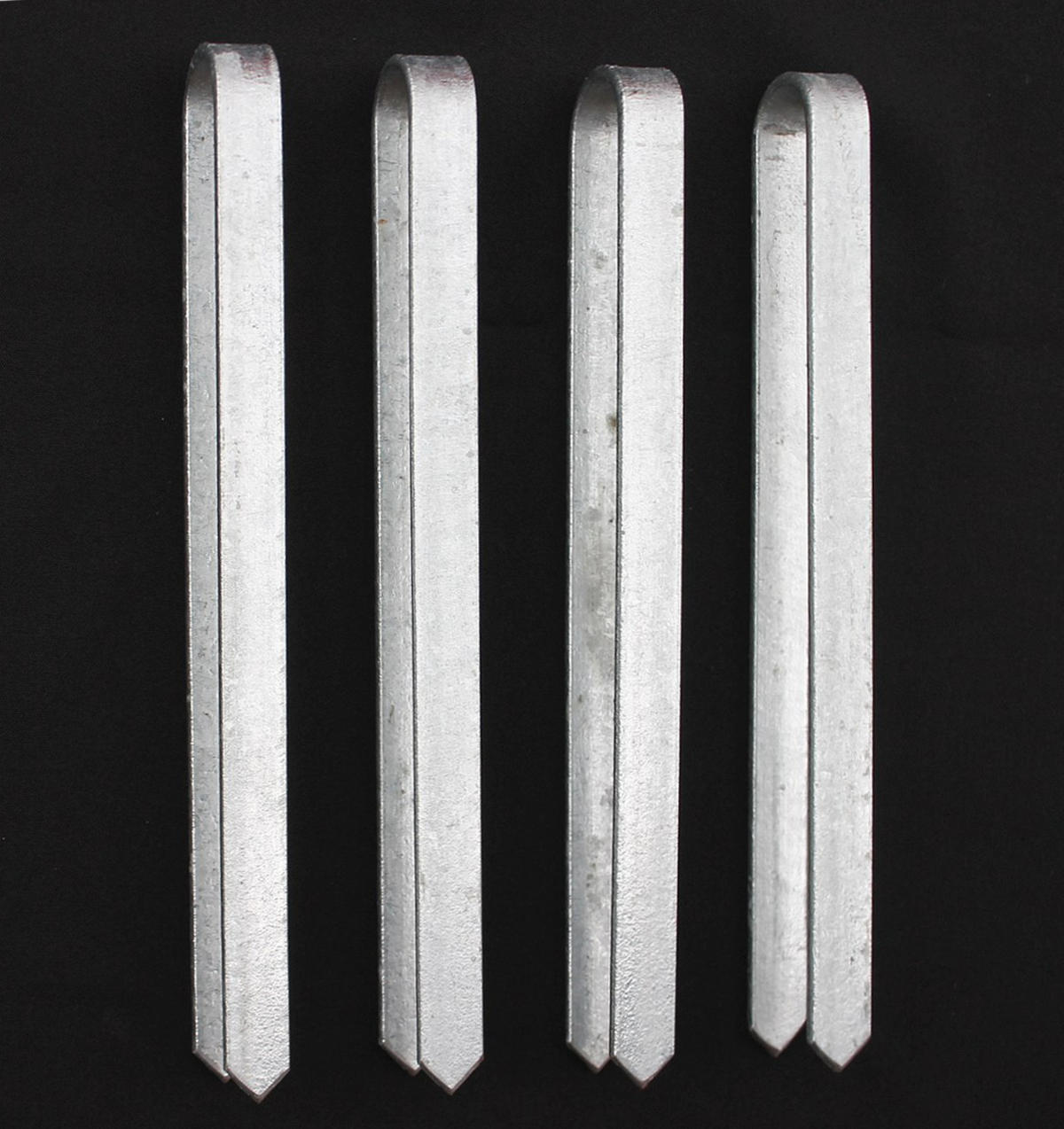 BODENANKER 4 Stück verzinkt für Rosenbogen 30 cm XL - Grau, Metall (38/30/20cm) - DanDiBo