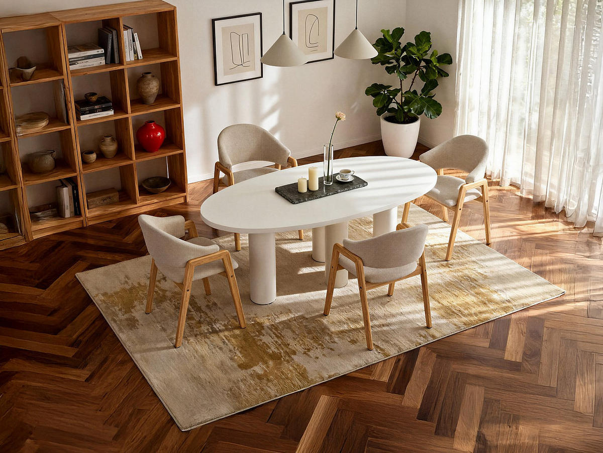ESSTISCH - 8 Personen - Holz, Platte - Beige - FALYN - Beige, Holz (110/220/75.5cm) - Vente-Unique