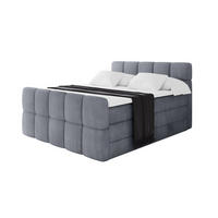 BOXBETT mit Matratze H3/H4 - FAMA-Z KING - 200x200 cm Grau Casablanca - Grau, Holzwerkstoff (200/200cm) - ALTDECOR