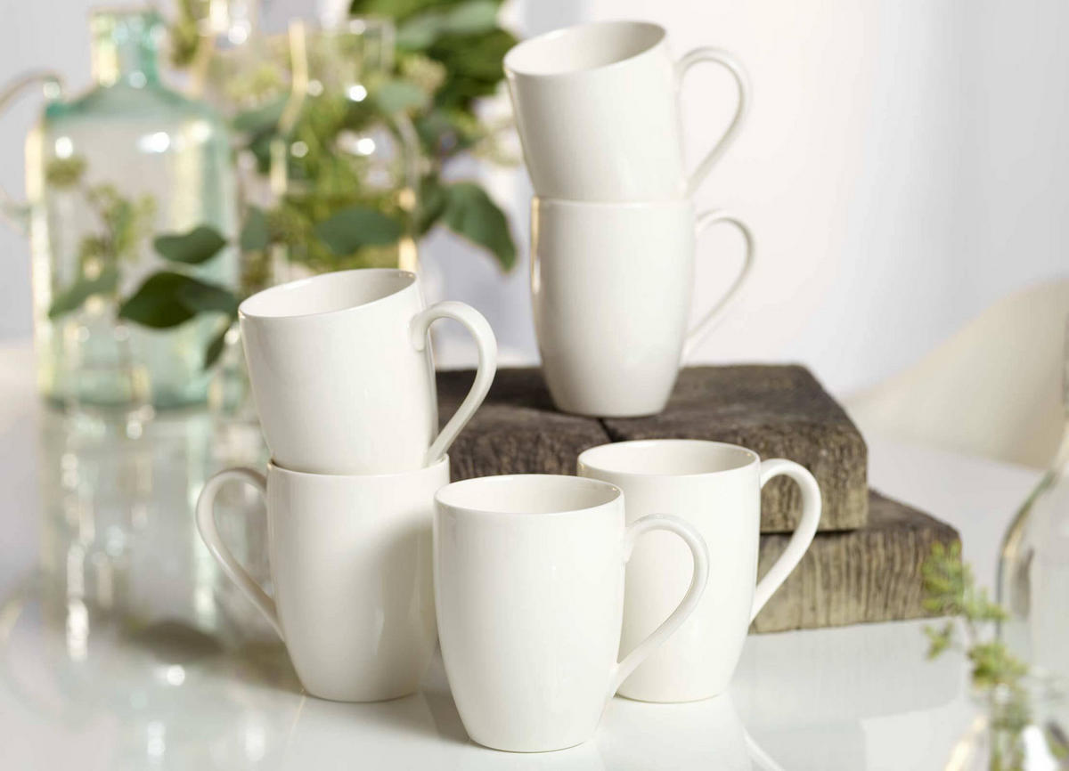 KAFFEEBECHER Basic White weiß 260 ml 6er Set - Weiß, Keramik (0.26L) - vivo | Villeroy & Boch Group