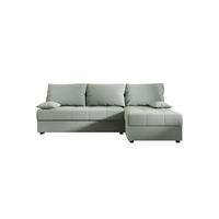 ECKSOFA MOS L Cosmic 16 Rechts mit Schlaffunktion - Hellgrün, Textil (200/143cm) - Bedante