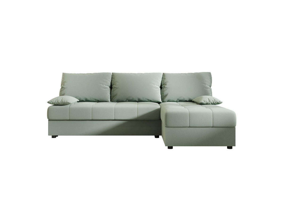 ECKSOFA MOS L Cosmic 16 Rechts mit Schlaffunktion - Hellgrün, Textil (200/143cm) - Bedante