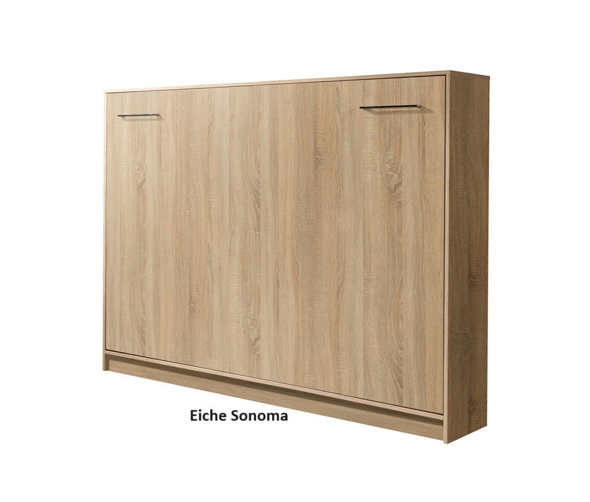 SCHRANKBETT Wandklappbett horizontal HB 140x200 - Eiche Sonoma - Eichefarben, Holzwerkstoff (140/200cm) - QMM TraumMöbel