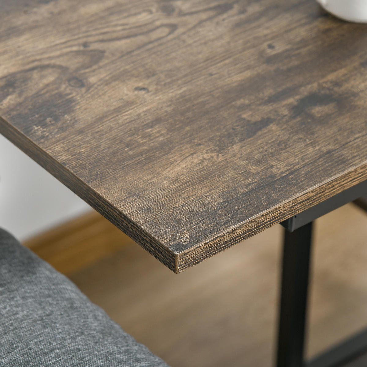 BEISTELLTISCH mit Rollen, Braun - Braun, Kunststoff (80/40/82cm) - HOMCOM