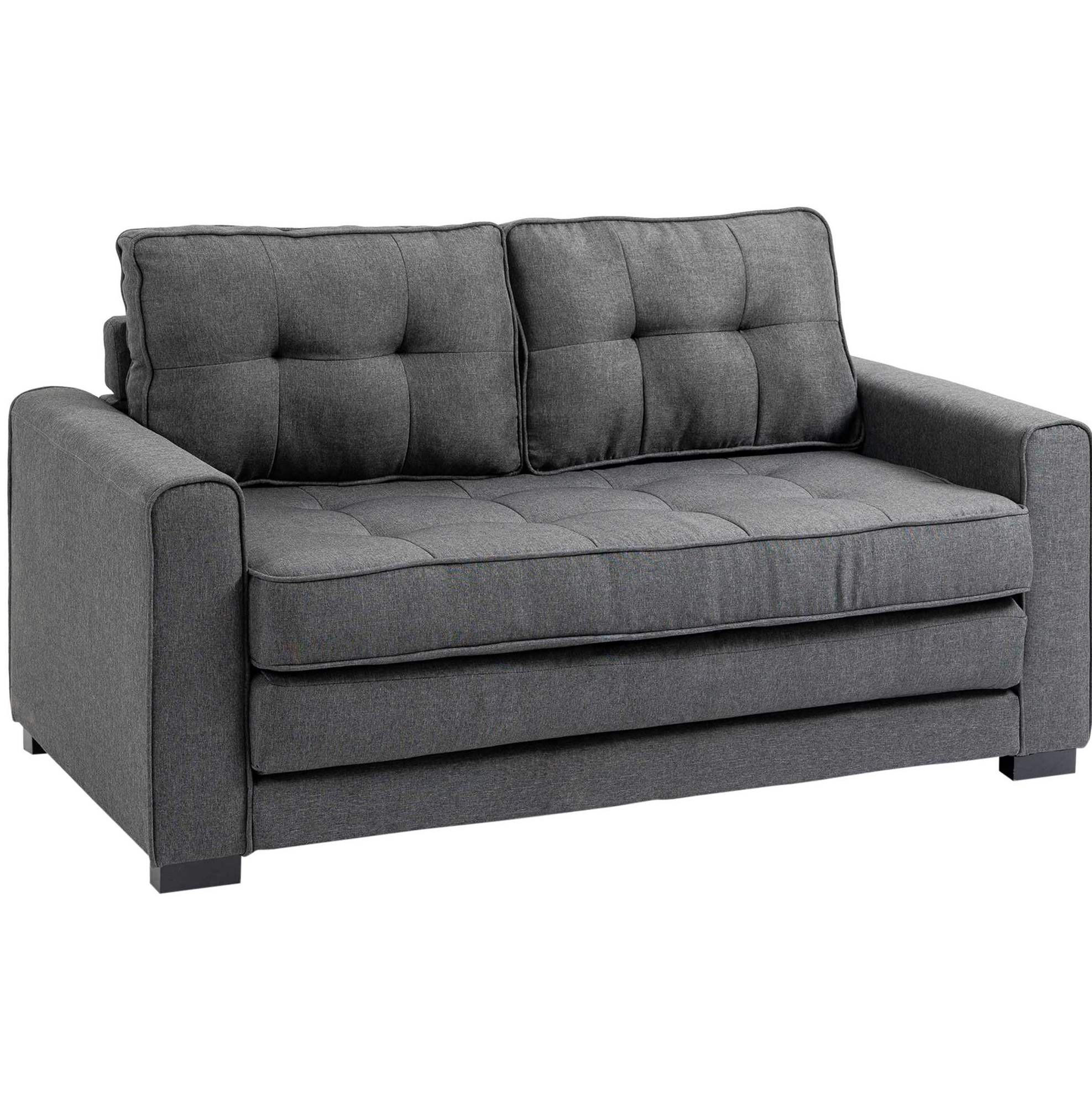 SCHLAFSOFA ausziehbar 147,5 x 75 x 85 cm Grau - Grau, Holzwerkstoff (147.5/85/75cm) - Meubliv