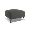 POUF Samt Stoff Grau - Dunkelgrau/Schwarz, Textil/Metall (65/44/65cm) - LaMiaSofa