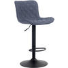 BARHOCKER Stoff blau - Blau/Schwarz, Textil/Metall (48/83/54cm) - CLP