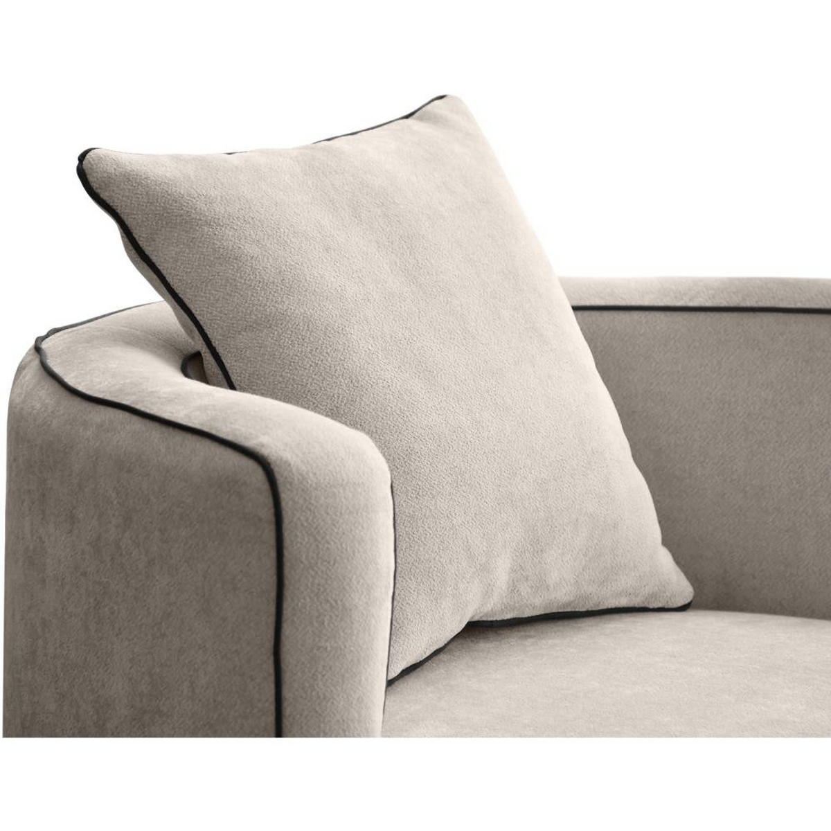 DREHSESSEL Dolce cappuccino velour - Schwarz/Cappuccino, Textil (90/83/90cm) - Beautysofa