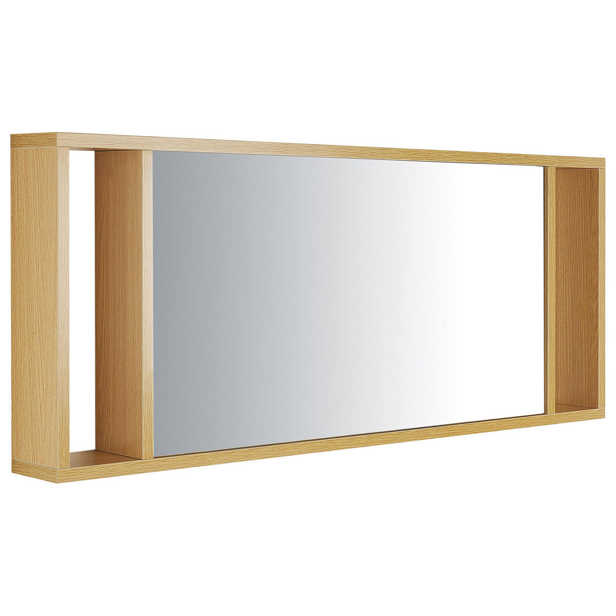 BADMÖBEL Set beige Almeria - Beige/Silberfarben, Holzwerkstoff (101/48/48cm) - Beliani