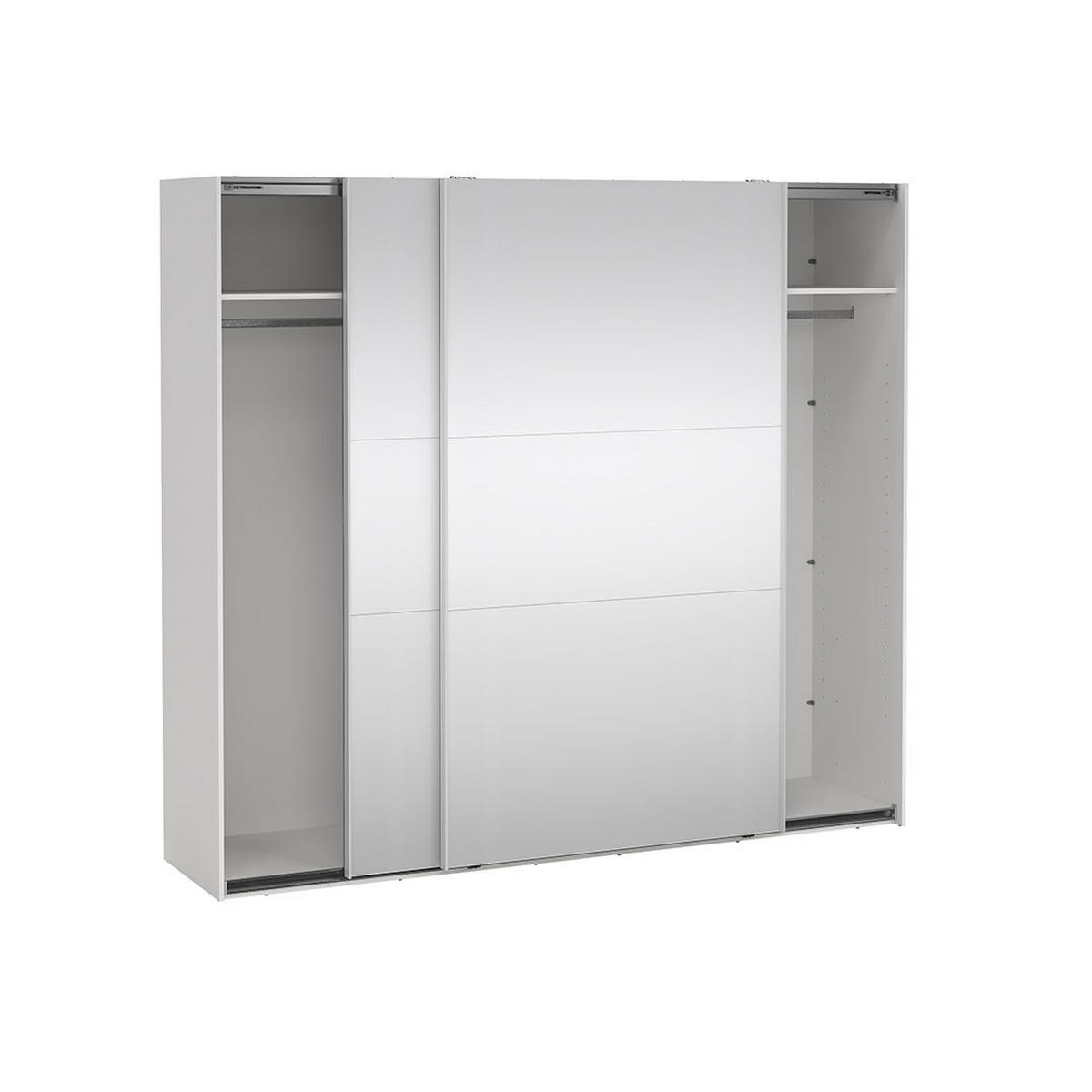 SCHIEBETÜRENSCHRANK, Como, Weiß, Holzwerkstoff, 244 x 67 x 221 cm - Weiß, Holzwerkstoff (244/221/67cm) - ebuy24
