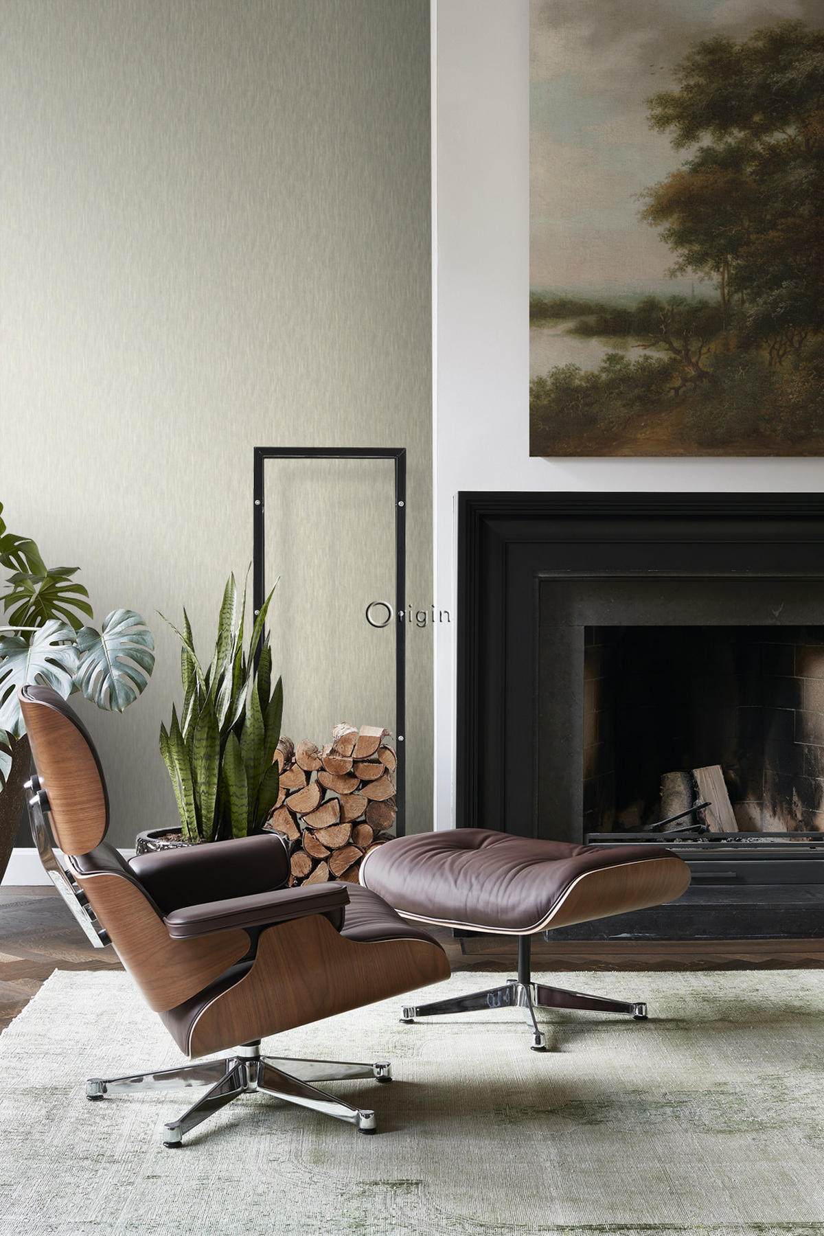 TAPETE 3D Grasmuster Leinen-Optik 53 cm x 10.05 m - Gelb, Papier (53/1000cm) - Origin Wallcoverings