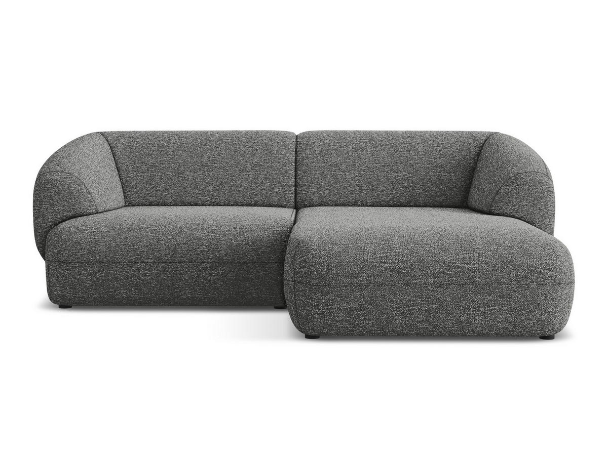 ECKSOFA rechts Strukturstoff Stoff Grau - Dunkelgrau/Beige, Kunststoff/Textil (230/98cm) - Makamii