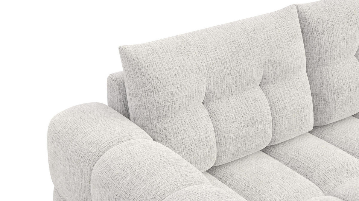 SOFA CLOUDI 2,5-Sitzer, creme - Creme/Schwarz, Holz/Textil (211/89/104cm) - Courtois Laville