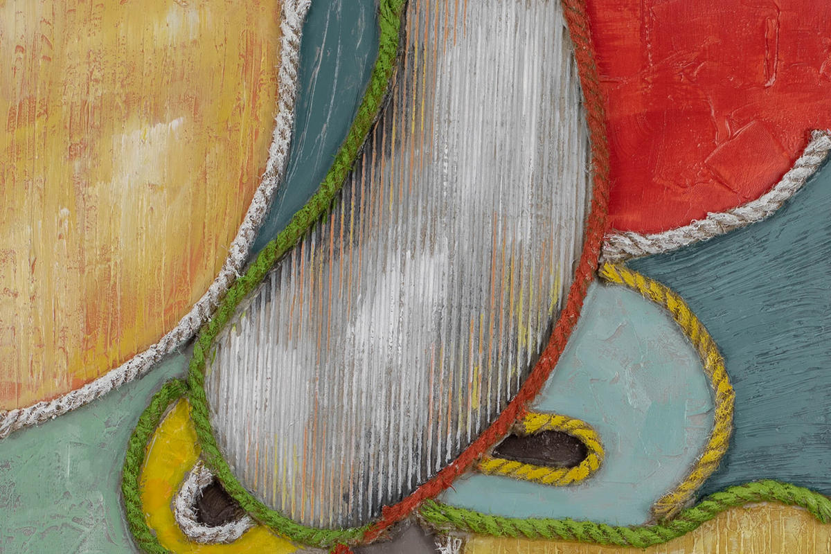 ACRYLBILD HANDGEMALT 60/90 cm - Multicolor, Holz/Textil (2.4/90cm) - KUNSTLOFT