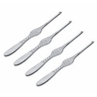 HUMMERGABEL Colombina Fish - FM23/34S4 - 4 Stück - von Doriana & Massimiliano Fuksas - Silberfarben, Metall - Alessi