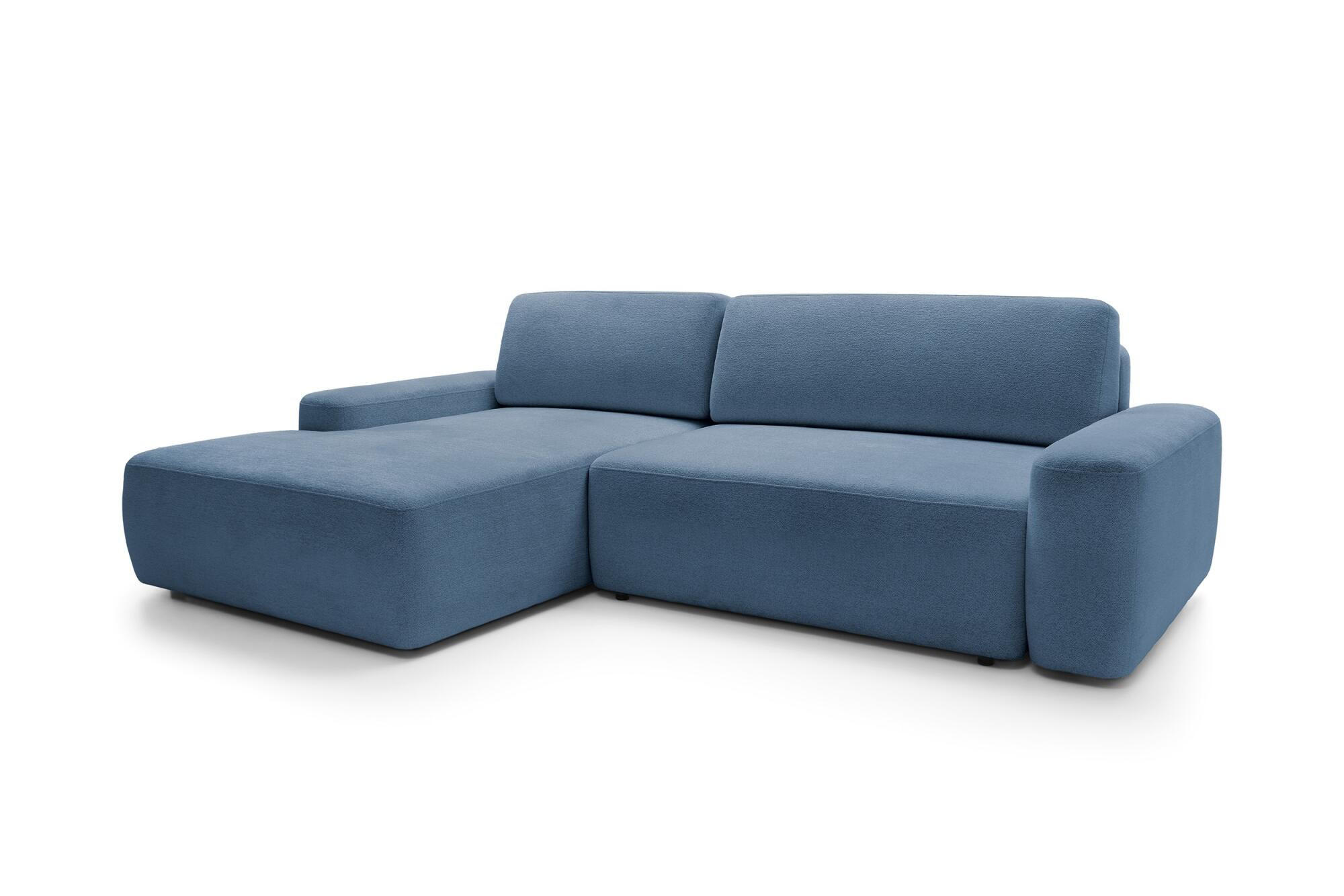 ECKSOFA BOULI Blau 264x162x82 cm - Blau, Textil (264/162cm) - FURNLUX