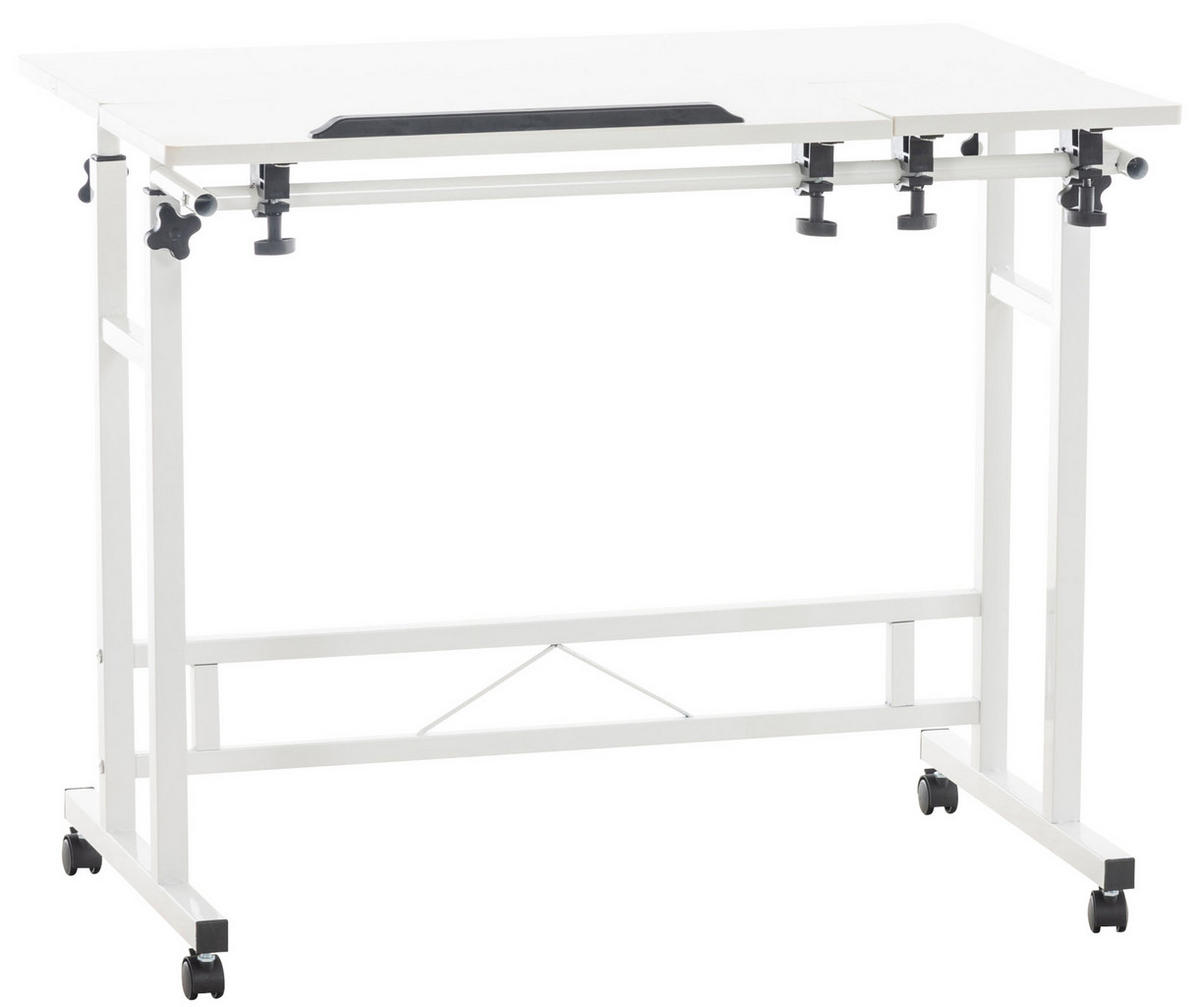SCHREIBTISCH 80/59/64 cm Holz weiß - Weiß, Holz/Metall (59/80/64cm) - CLP