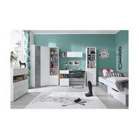 SCHLAFZIMMER Set 7-tlg. SIGMA System – Weiß / Grau - Weiß, Holzwerkstoff (90/190/90cm) - hi-markt