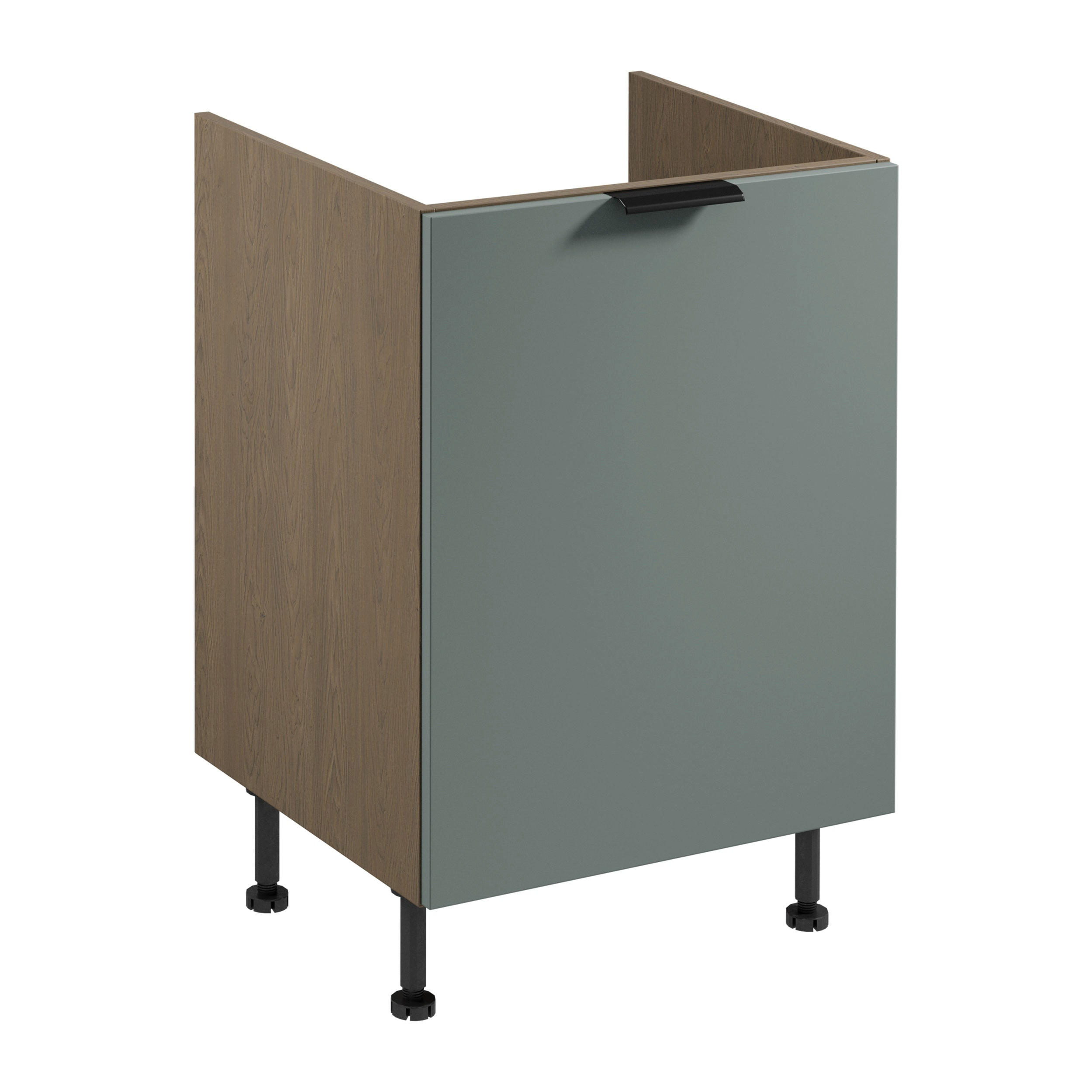 SPÜLENUNTERSCHRANK D60Z P/L – Sorento Grün – Grün / Eiche - Eichefarben/Grün, Holzwerkstoff (60/87/52cm) - ROYAL24_MARKT
