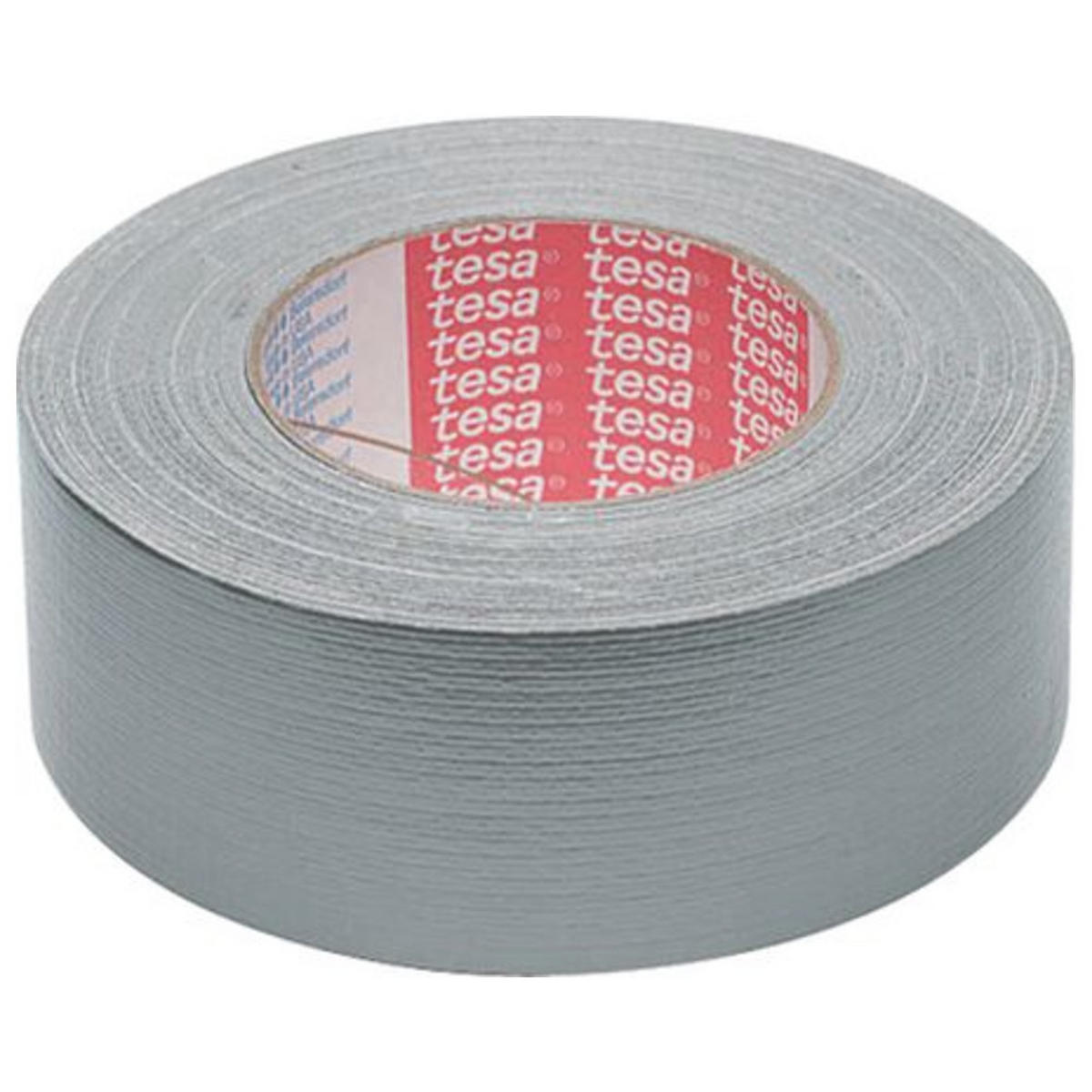 GEWEBEKLEBEBAND, 50 m x 48 mm, silbergrau - Grau, Kunststoff (156/156/48cm) - tesa