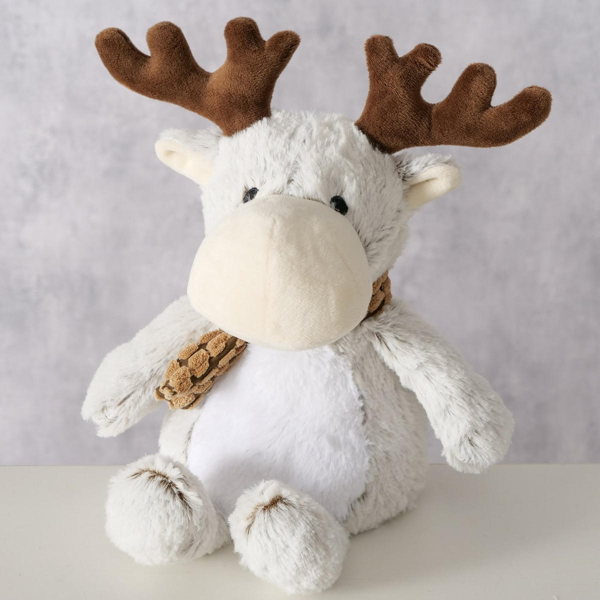 TÜRSTOPPER Rentier Arnie 19/20/26 cm - Weiß, Textil (20/26/19cm) - Boltze Home