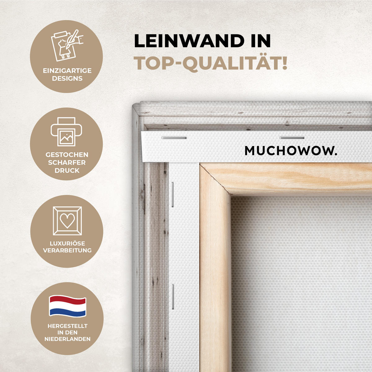 LEINWANDBILD Fenster - Meer - Küste - Natur - Ausblick - Strand - Wattenmeer 20x30 cm - Beige, Textil (20/30cm) - MuchoWow