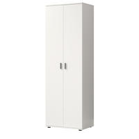GARDEROBENSCHRANK weiß 60 x 176 cm, Mehrzweckschrank mit viel Stauraum - Silberfarben/Weiß, Holzwerkstoff/Kunststoff (60/176/35cm) - Top.Furn