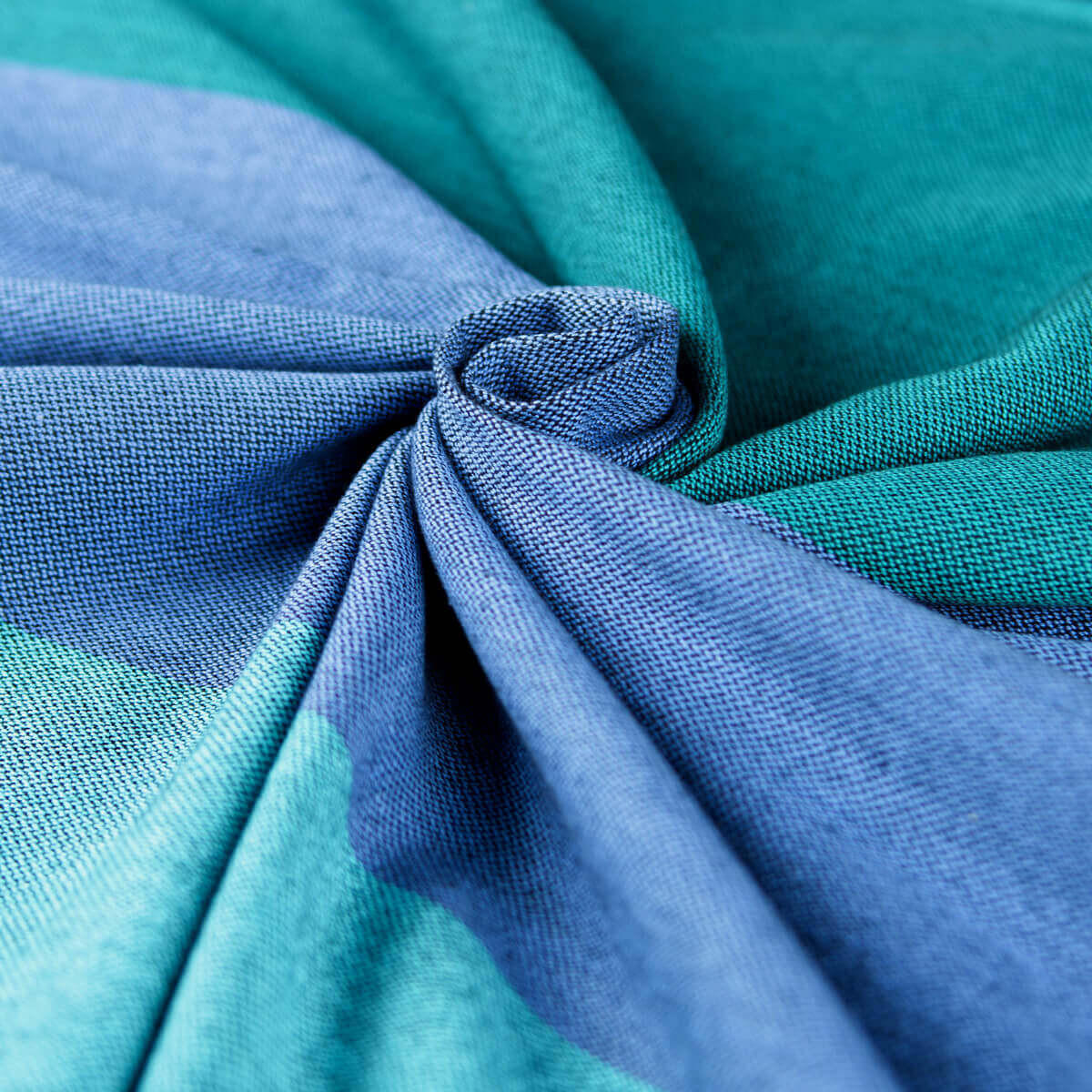 BABYTRAGETUCH Gewebtes Tragetuch - Türkis/Blau, Textil (70/0.1/460cm) - Hoppediz
