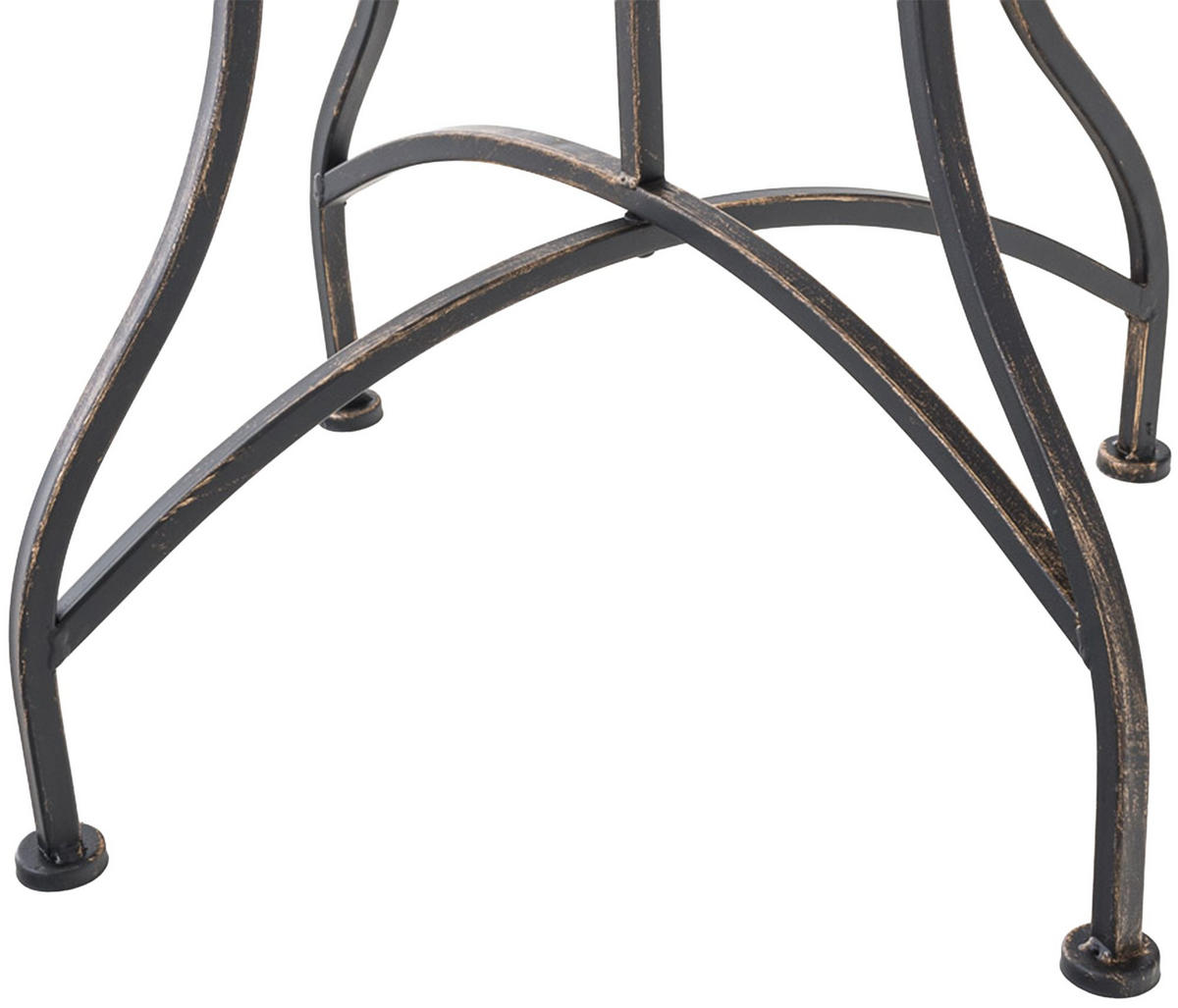 GARTENTISCH eckig 60/60/72 cm Metall Bronze - Bronzefarben, Metall (60/60/72cm) - CLP