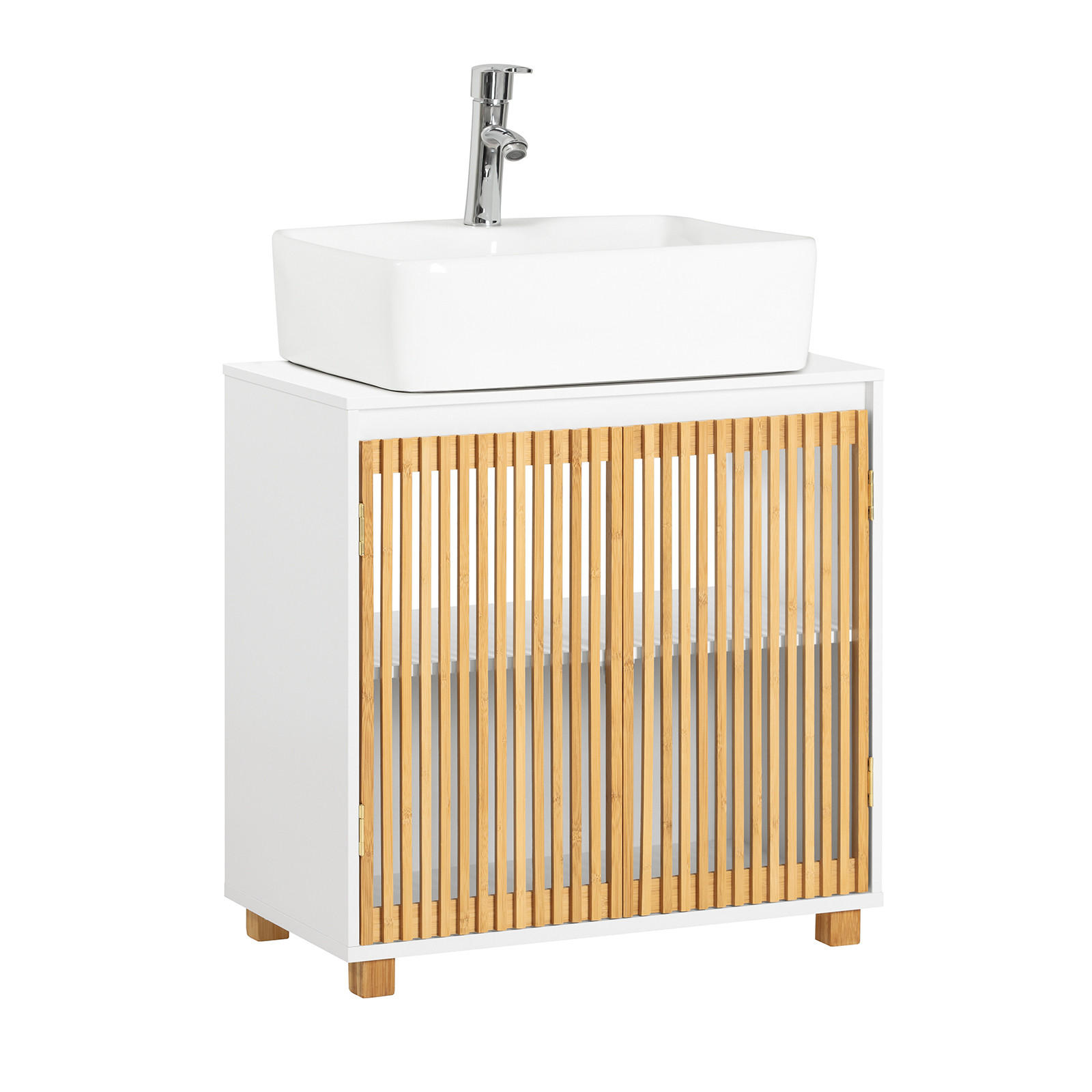 UNDERSKÅP för tvättställ Vit 60x60x33cm Vit, Naturfärgad 60/60/33 cm