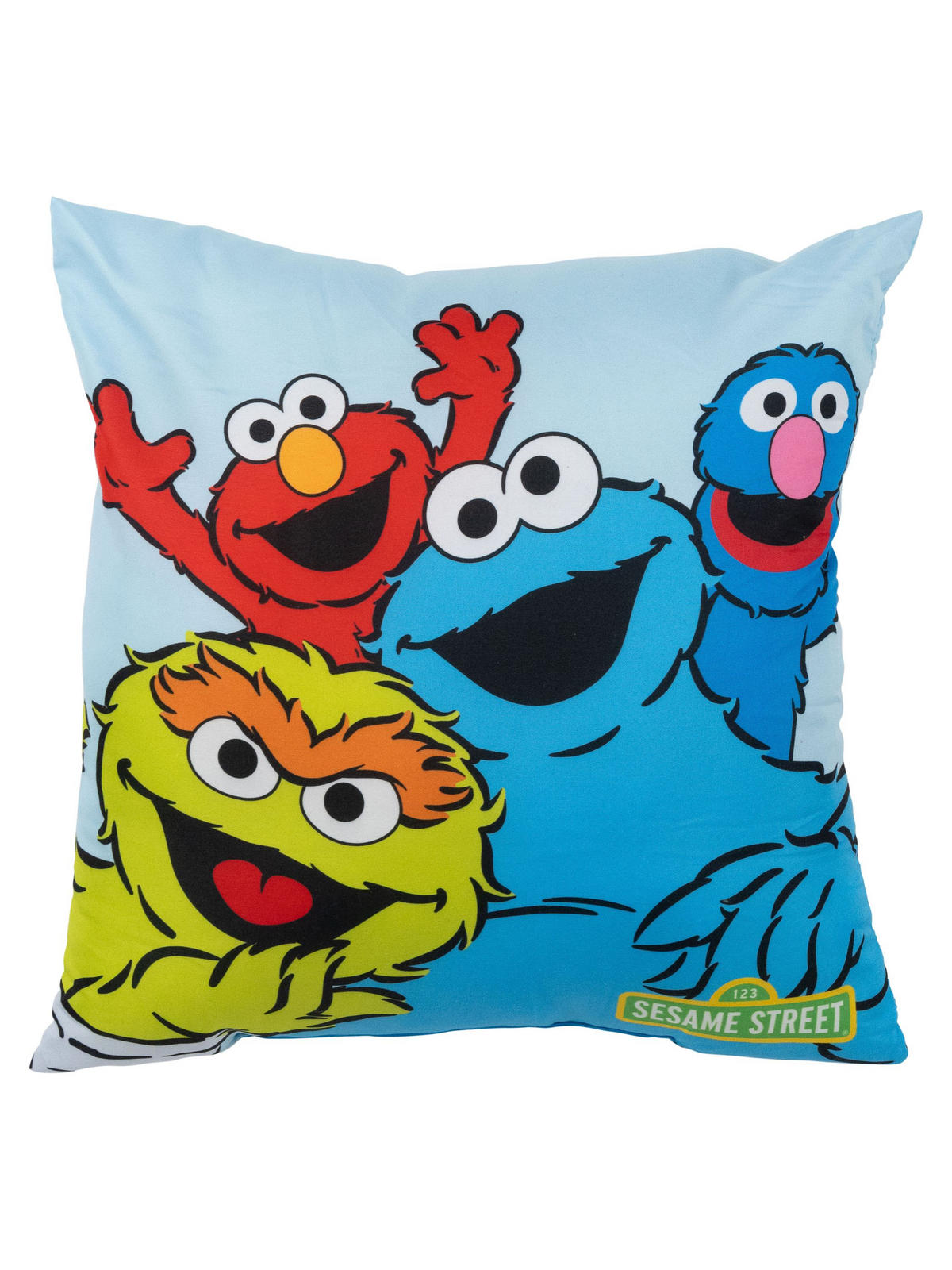 KINDERKISSEN Sesamstraße Krümelmonster, Elmo, Oscar & Grobi Blau 40 x 40 cm - Blau, Textil (40/40cm) - United Labels