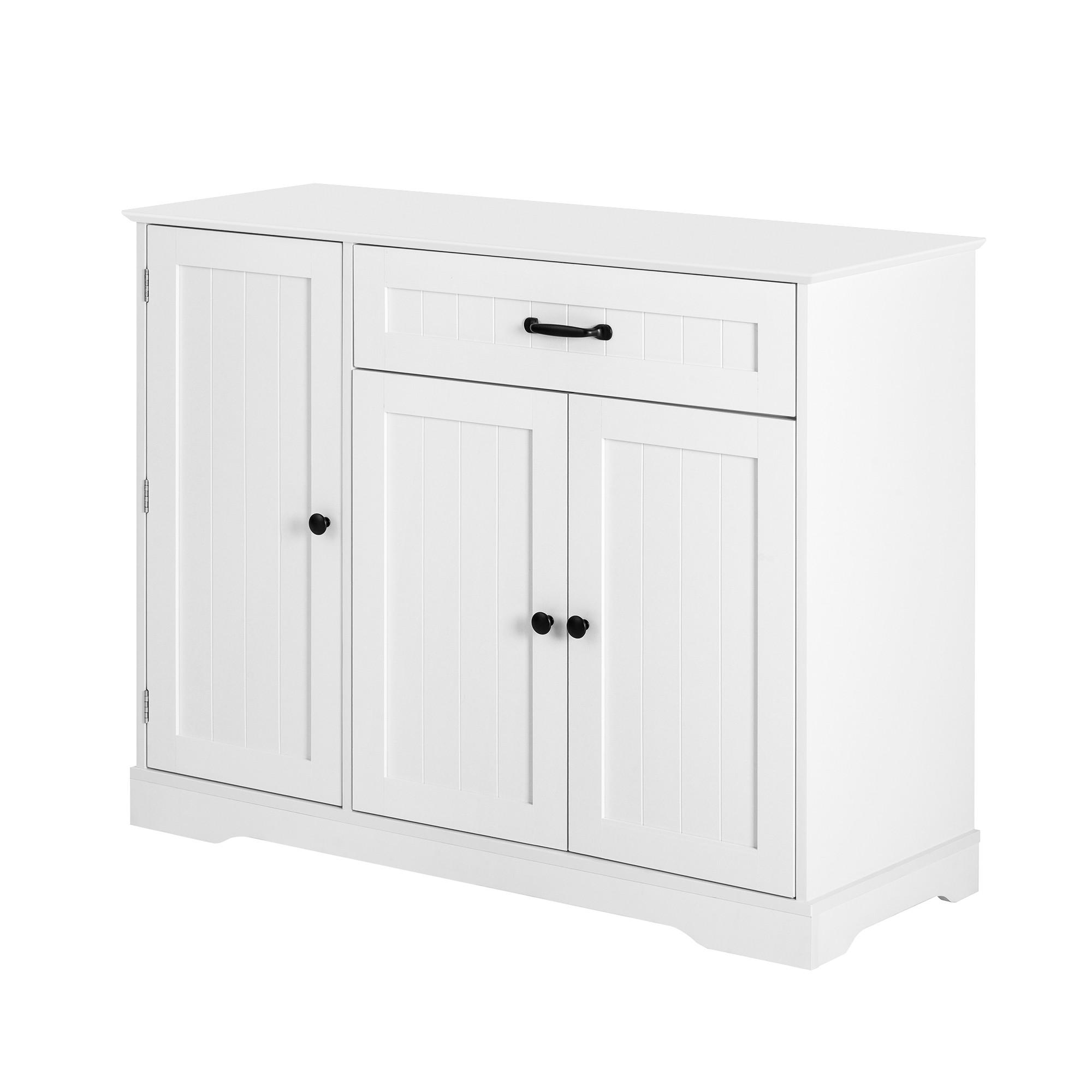 GESCHIRRSCHRANK 104x40x84 cm Weiß mit Schublade - Weiß, Holzwerkstoff (40/84/107cm) - Modfu