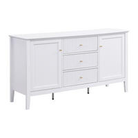 SIDEBOARD mit 2 Türen & 3 Schubladen - MDF - Weiß - NARIVA - Weiß, Holz (140/75/40cm) - Vente-Unique