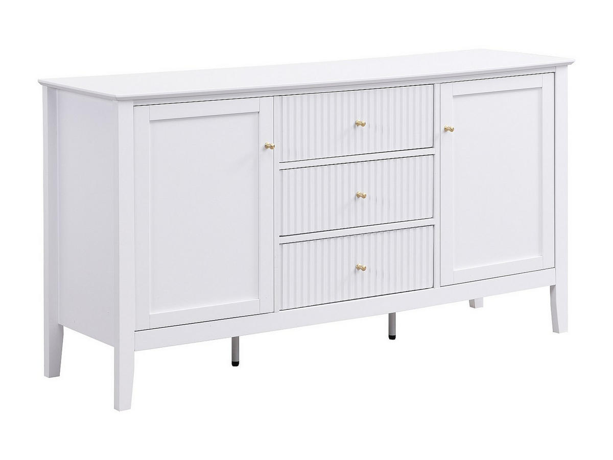SIDEBOARD mit 2 Türen & 3 Schubladen - MDF - Weiß - NARIVA - Weiß, Holz (140/75/40cm) - Vente-Unique