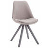 STUHL Stoff grau - Grau, Holz/Textil (48/84/56cm) - CLP