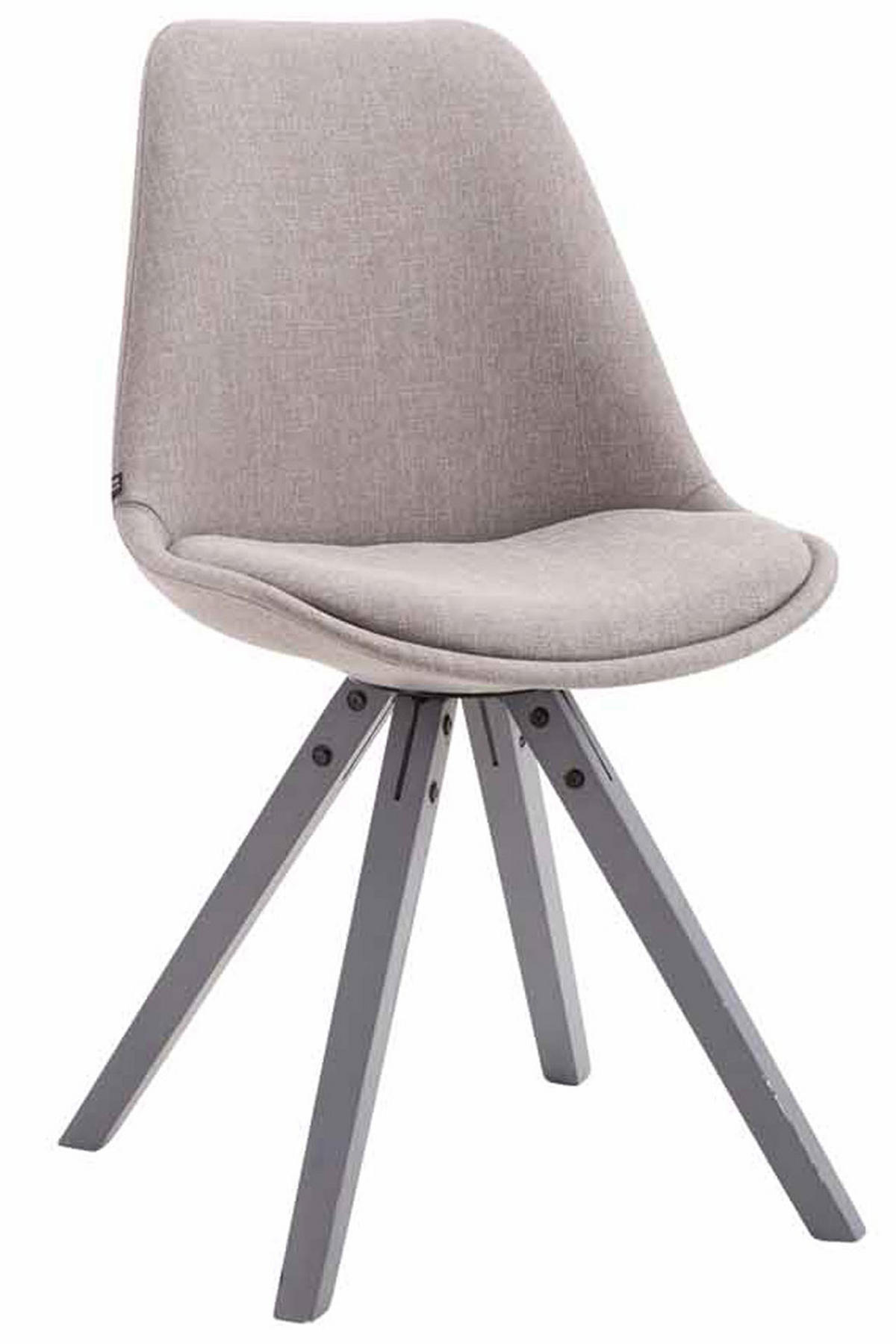 STUHL Stoff grau - Grau, Holz/Textil (48/84/56cm) - CLP
