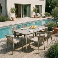 GARTENMÖBEL SET TAVALO - Champagner, Textil/Metall - IDIMEX