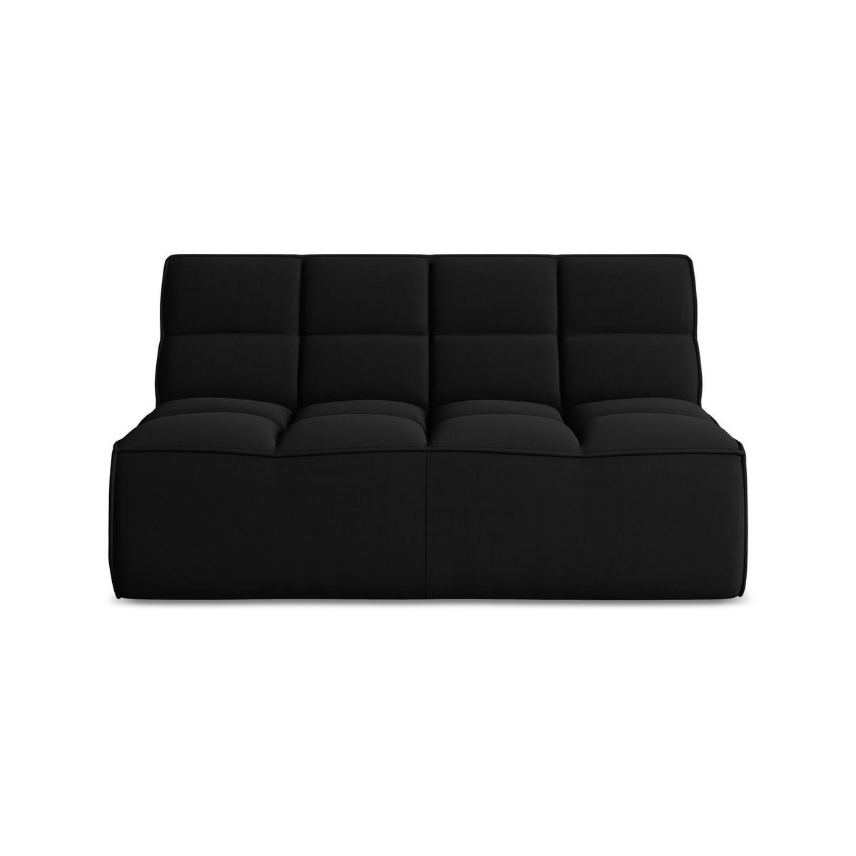 2-SITZER-SOFA Samt Stoff Schwarz - Schwarz, Kunststoff/Textil (160/75/93cm) - LaMiaSofa