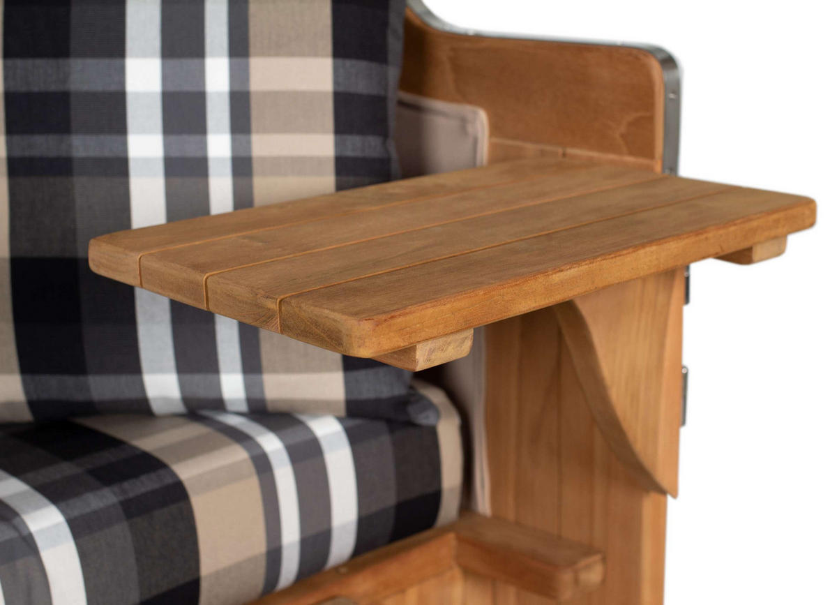 STRANDKORB XXL Düne Grande Teak Banana - Braun, Metall (142/170/95cm) - Mr. Deko