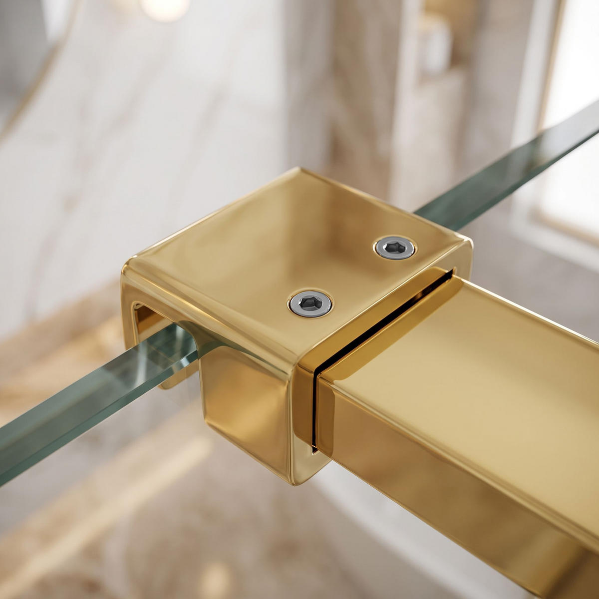 STABILISIERUNGSSTANGE Für Duschwand 150 Cm Rea Gold - Goldfarben, Metall (3.2/150/3.2cm) - REA