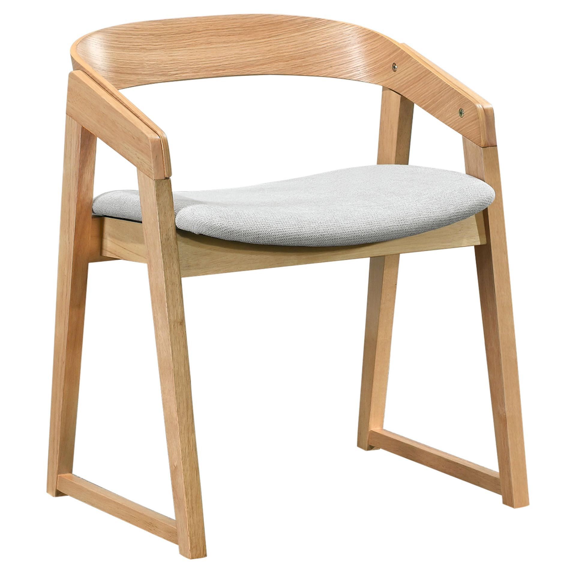 HOLZSTUHL Saloss Helles Holz / Hellgrau - Beige/Hellgrau, Holz/Textil (55/67.5/54cm) - Selsey
