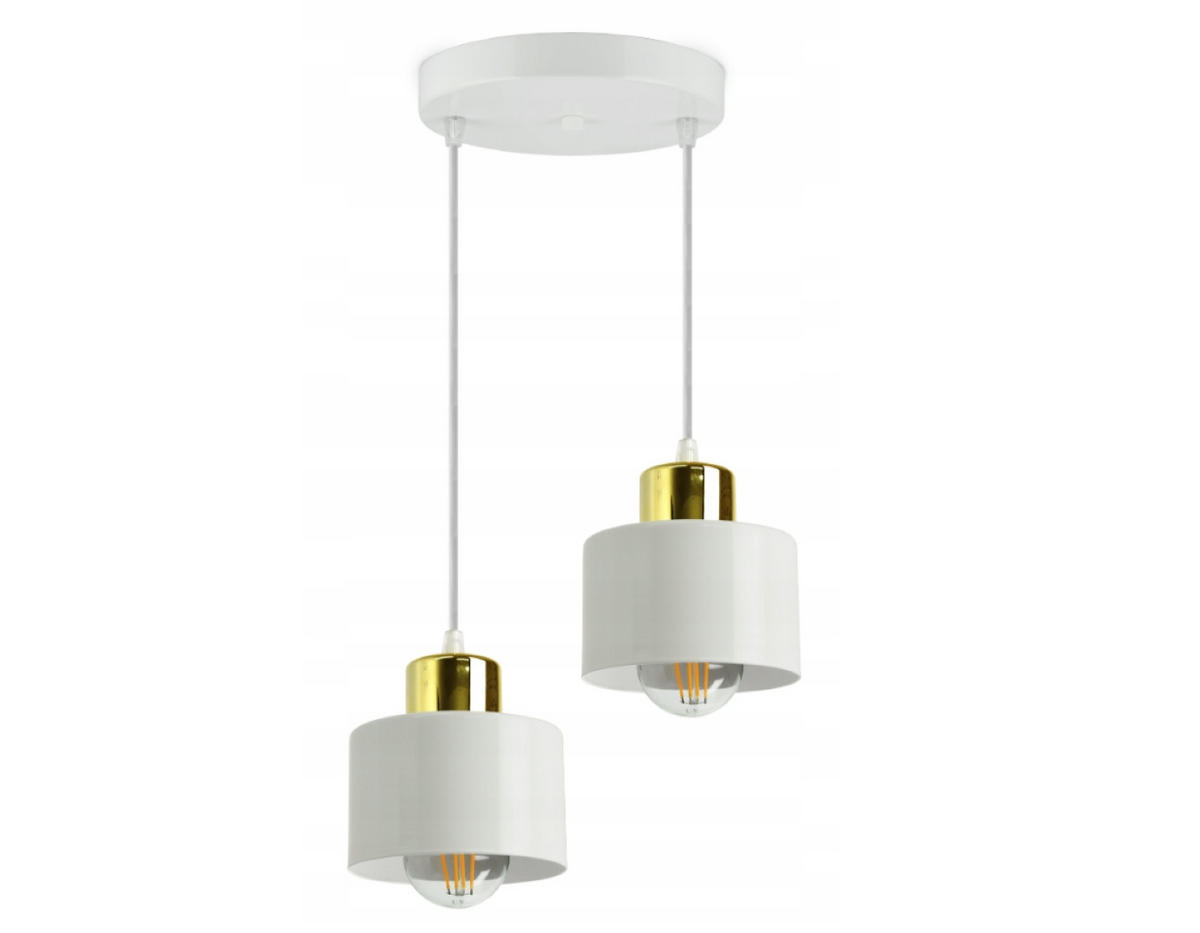 PENDELLEUCHTE Roller - Goldfarben/Weiß, Metall (20/20/70cm) - kiki design