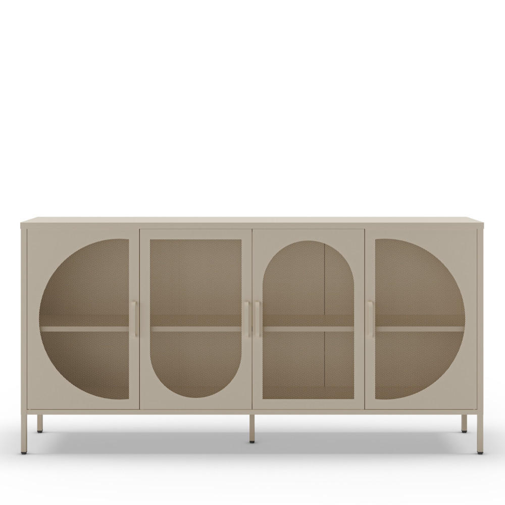 DESIGN-SIDEBOARD - Metall - Beige - Beige, Metall (160/90/40cm) - Drawer