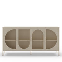 DESIGN-SIDEBOARD - Metall - Beige - Beige, Metall (160/90/40cm) - Drawer