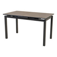GARTENTISCH Lagos - Grau - 130/160/75/74 cm - Grau, Metall (130/75/74cm) - Lesli Living