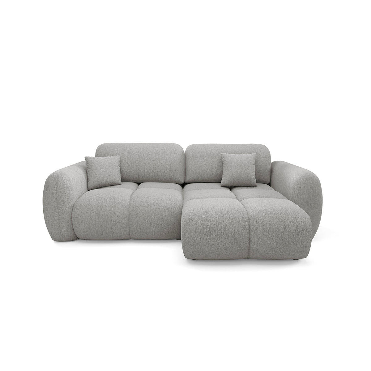 ECKSOFA Livio 3 Sitzplätze Hellgrau - Hellgrau, Holz (270/165cm) - Petits-meubles