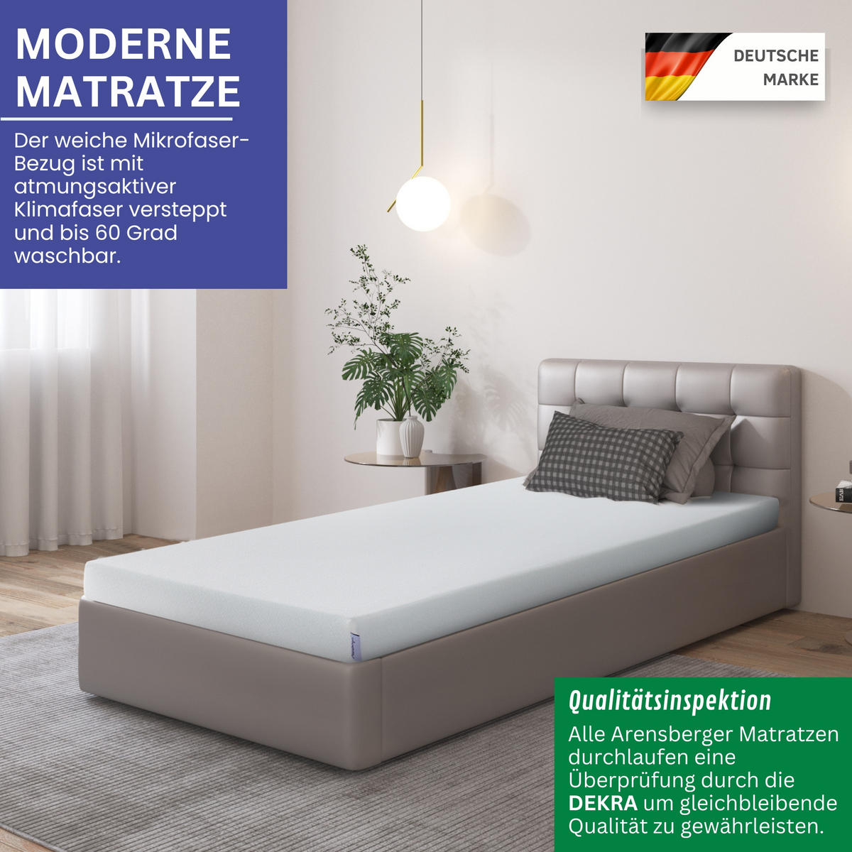KINDERMATRATZE NORA, 80x160cm - Weiß, Textil (80/160cm) - Arensberger
